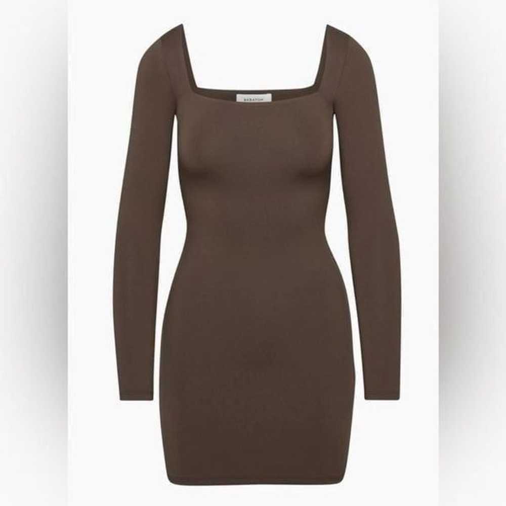 Aritiza Babaton Dress Womens Sz L Bodycon Square … - image 1