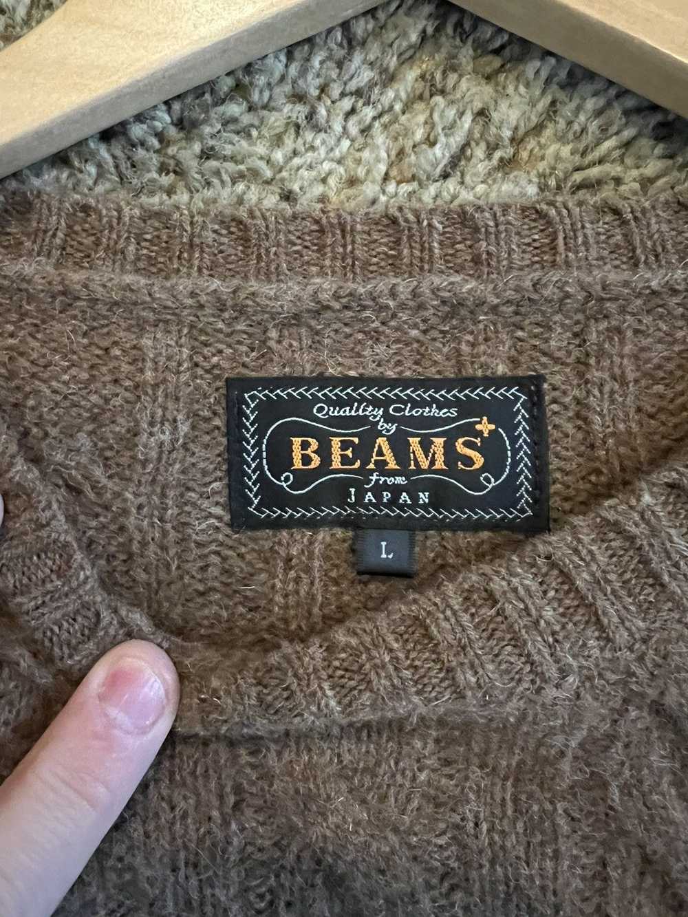 Beams Plus Cable Knit Crewnweck Sweater - image 2