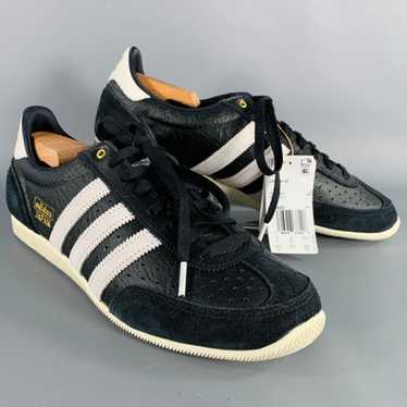 Adidas JAPAN Black White Leather Two Tone Low Top… - image 1