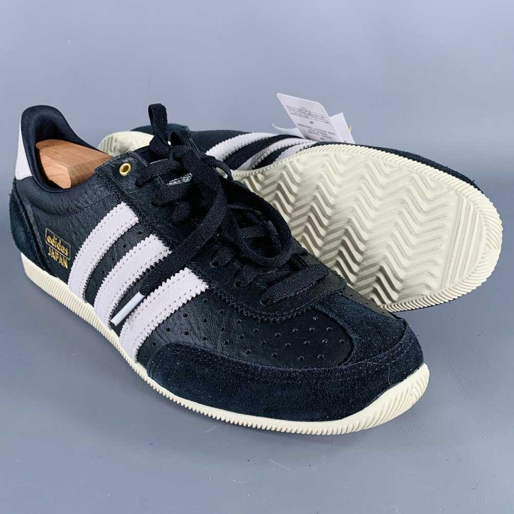 Adidas JAPAN Black White Leather Two Tone Low Top… - image 5