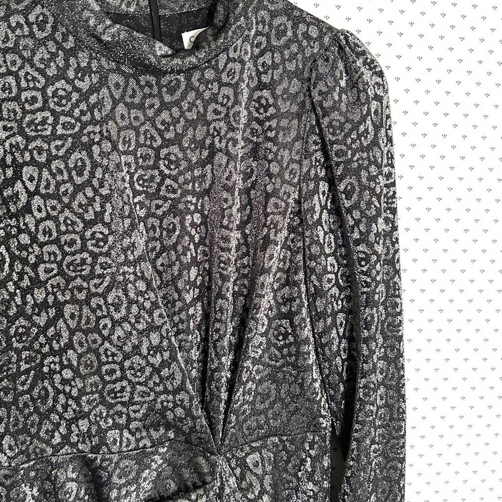 Calvin Klein Long Sleeve Faux Wrap Dress 10 Leopa… - image 7