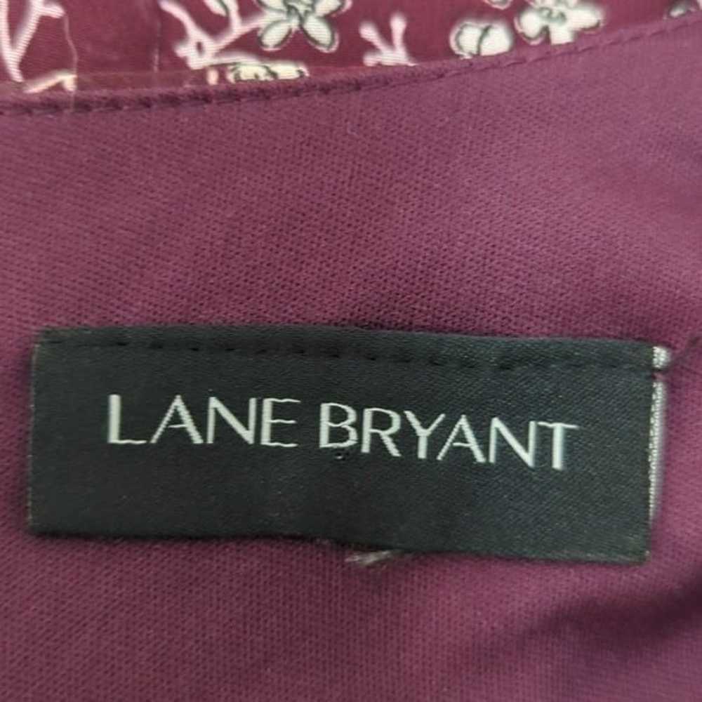 Lane Bryant Floral Faux Wrap Dress Purple 2XL boh… - image 7