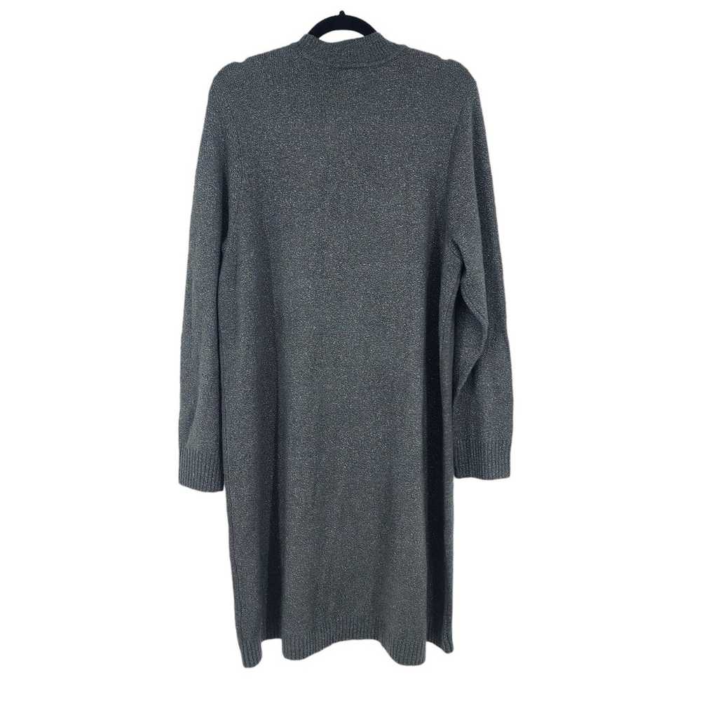 Torrid Mock Neck Mini Dress-Lurex Cable Knit Grey… - image 5