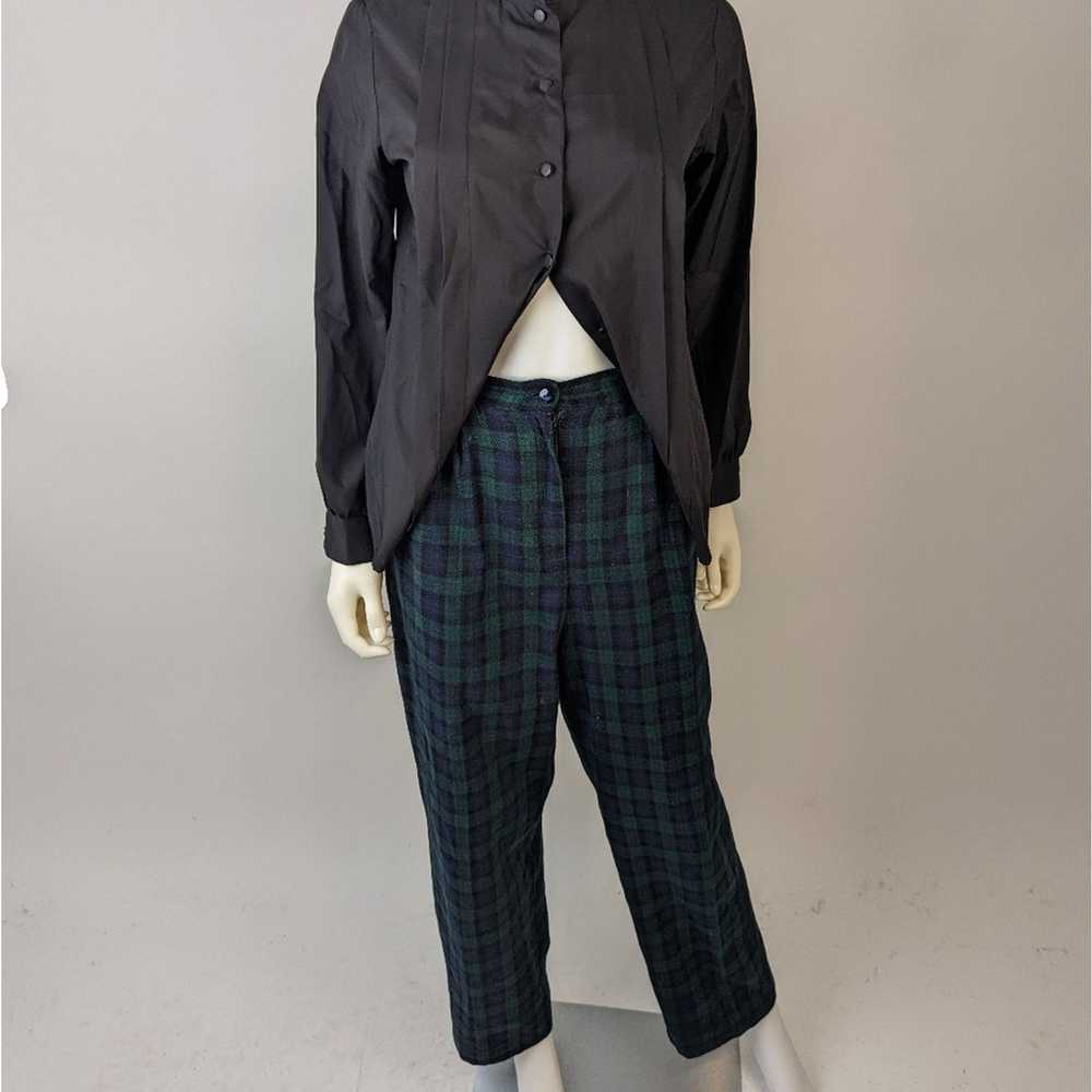 Vintage Vintage 80's Savannah Plaid Wool High Wai… - image 5