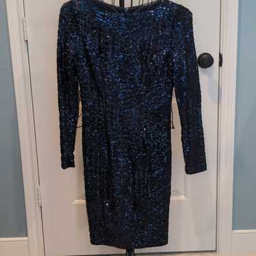 Cache navy sequins special occasion dress - image 1