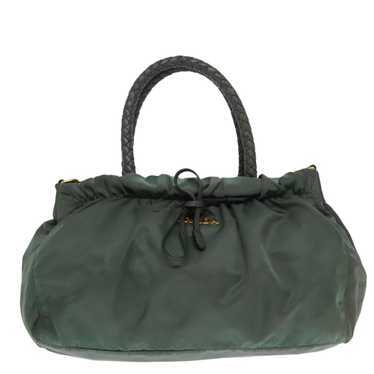 Prada Tessuto Khaki Synthetic Handbag (Pre-Owned)