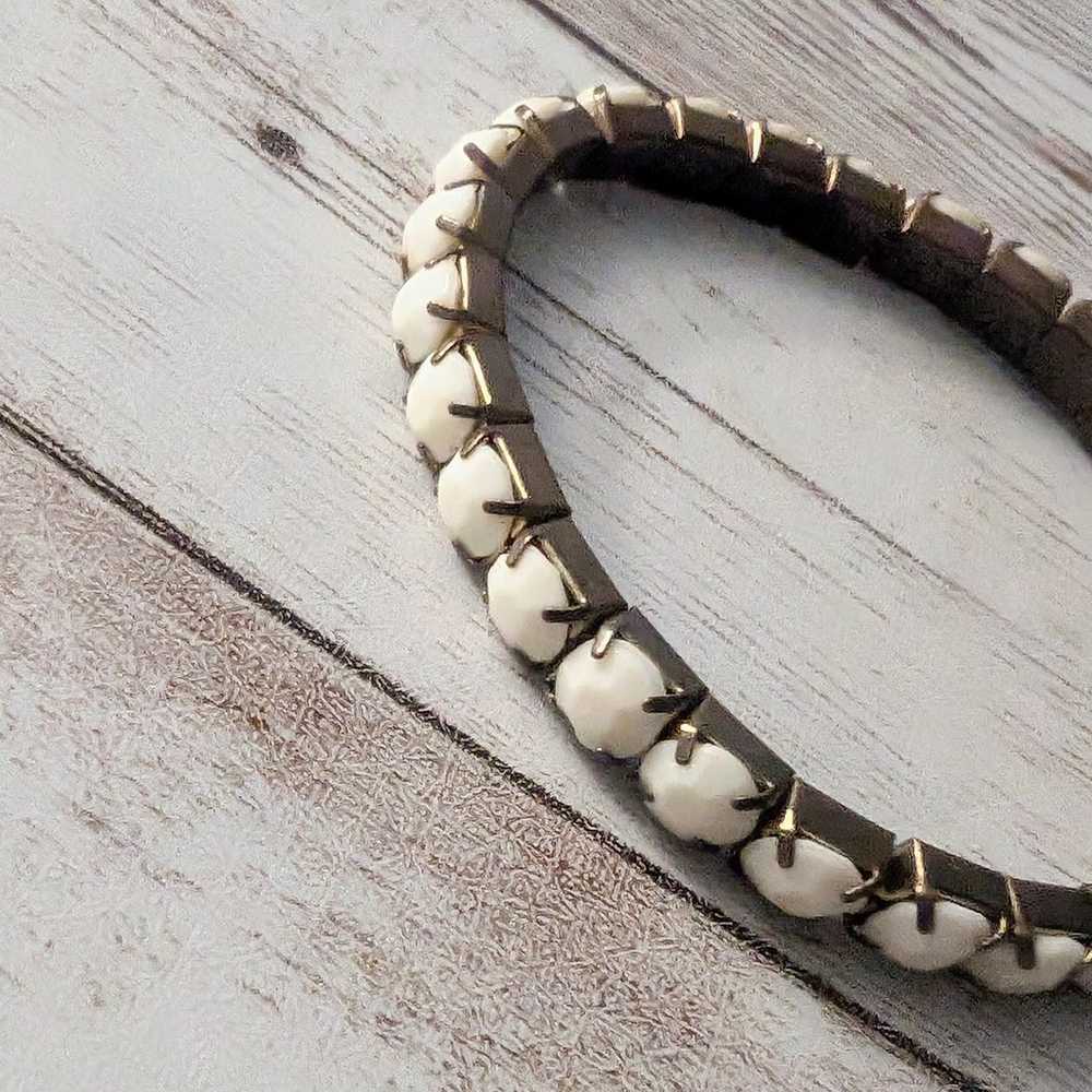 Vintage Stretch Bracelet - Cream - image 4