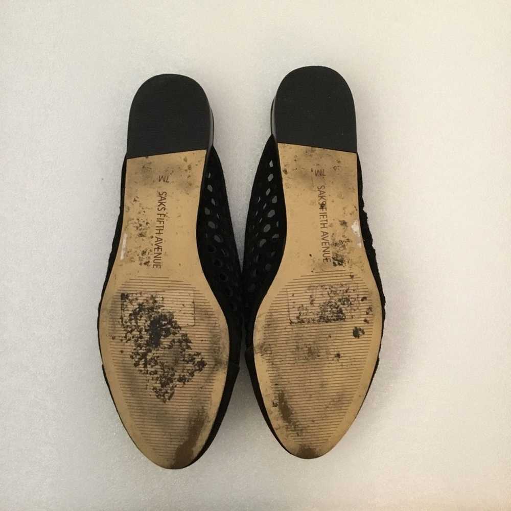 Saks Fifth Avenue Saks Fifth Slide On Leather Bla… - image 6