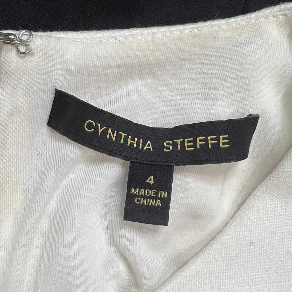 Cynthia Steffe White Black Emily Ponte Peplum Dre… - image 7