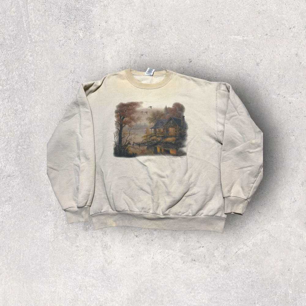 Jerzees × Vintage Vintage nature sweatshirt - image 1