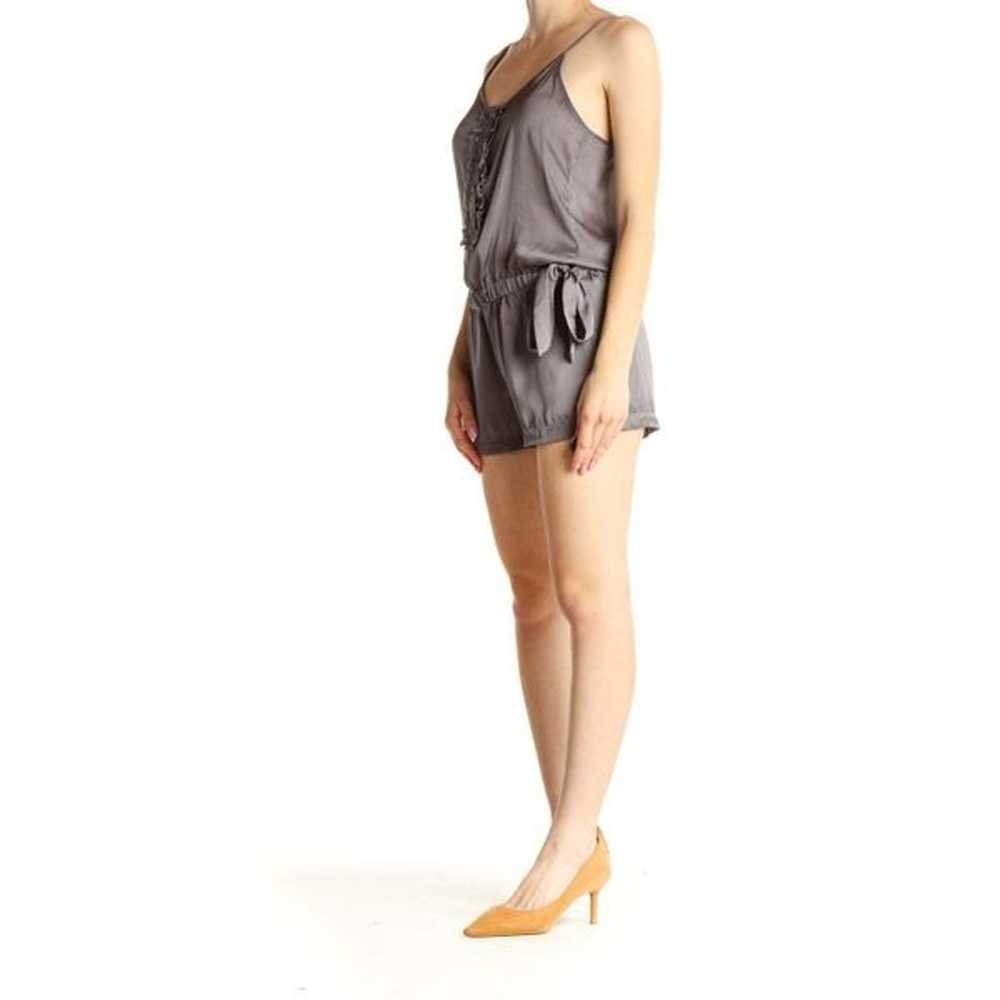 SOUND & MATTER Gray Solid Romper Size Medium - image 10