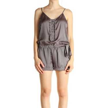 SOUND & MATTER Gray Solid Romper Size Medium - image 1