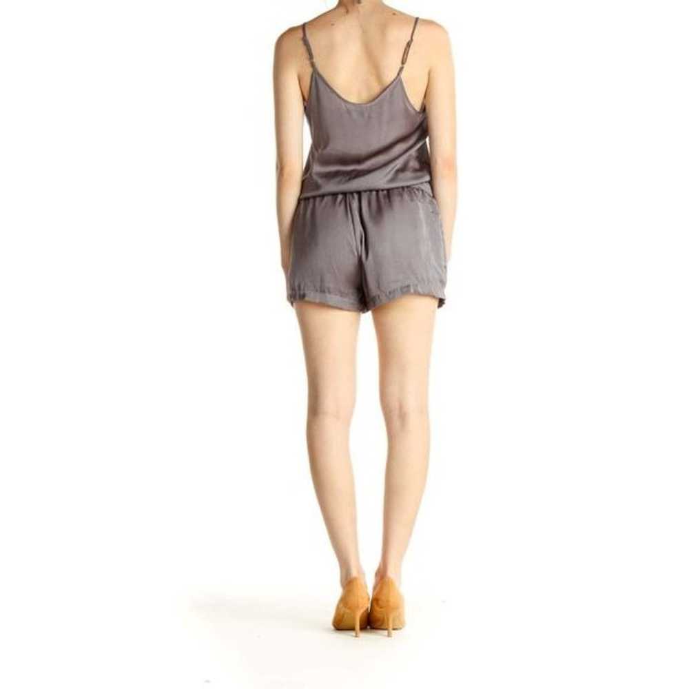 SOUND & MATTER Gray Solid Romper Size Medium - image 4