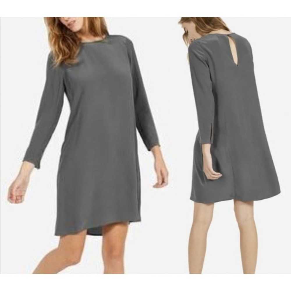 Women's Everlane Black 100% Silk Long Sleeve Dres… - image 2