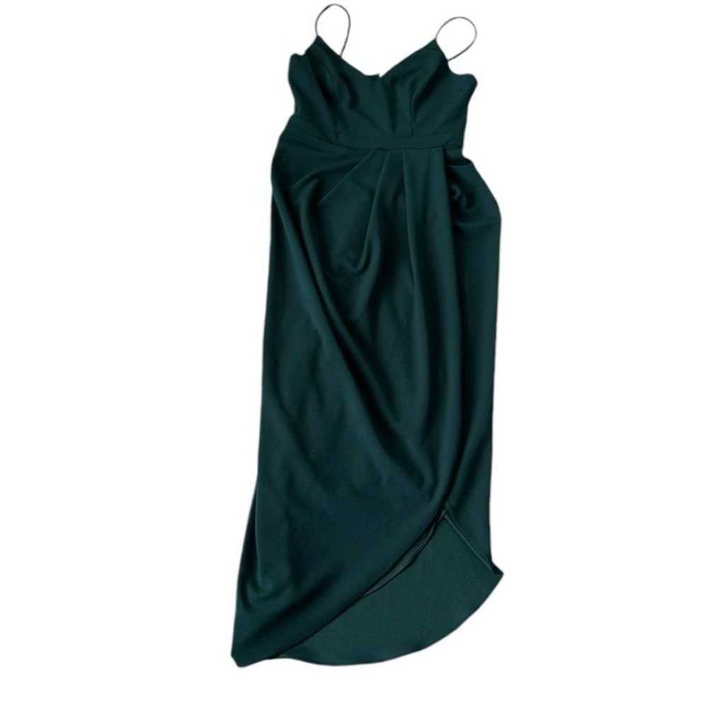 BHLDN Caron Green Spaghetti Strap V-Neck Midi Dre… - image 5