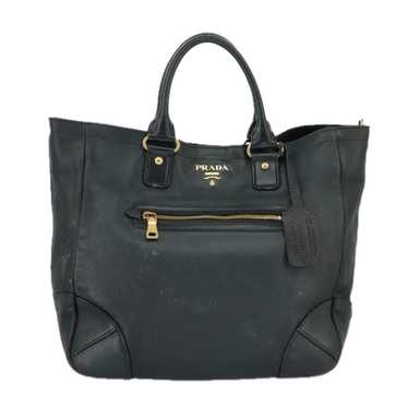 Prada Cervo Navy Leather Handbag (Pre-Owned) - image 1