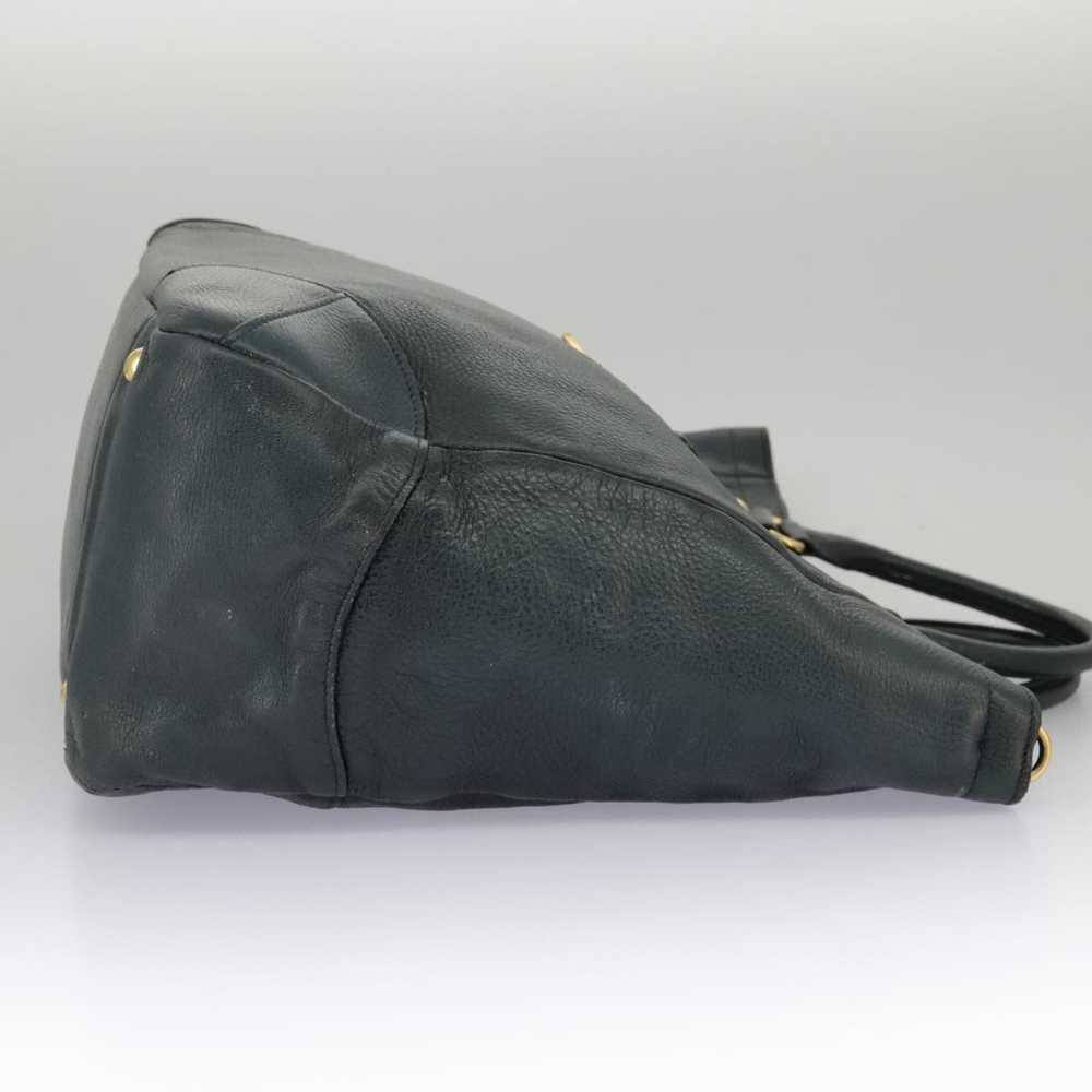 Prada Cervo Navy Leather Handbag (Pre-Owned) - image 4