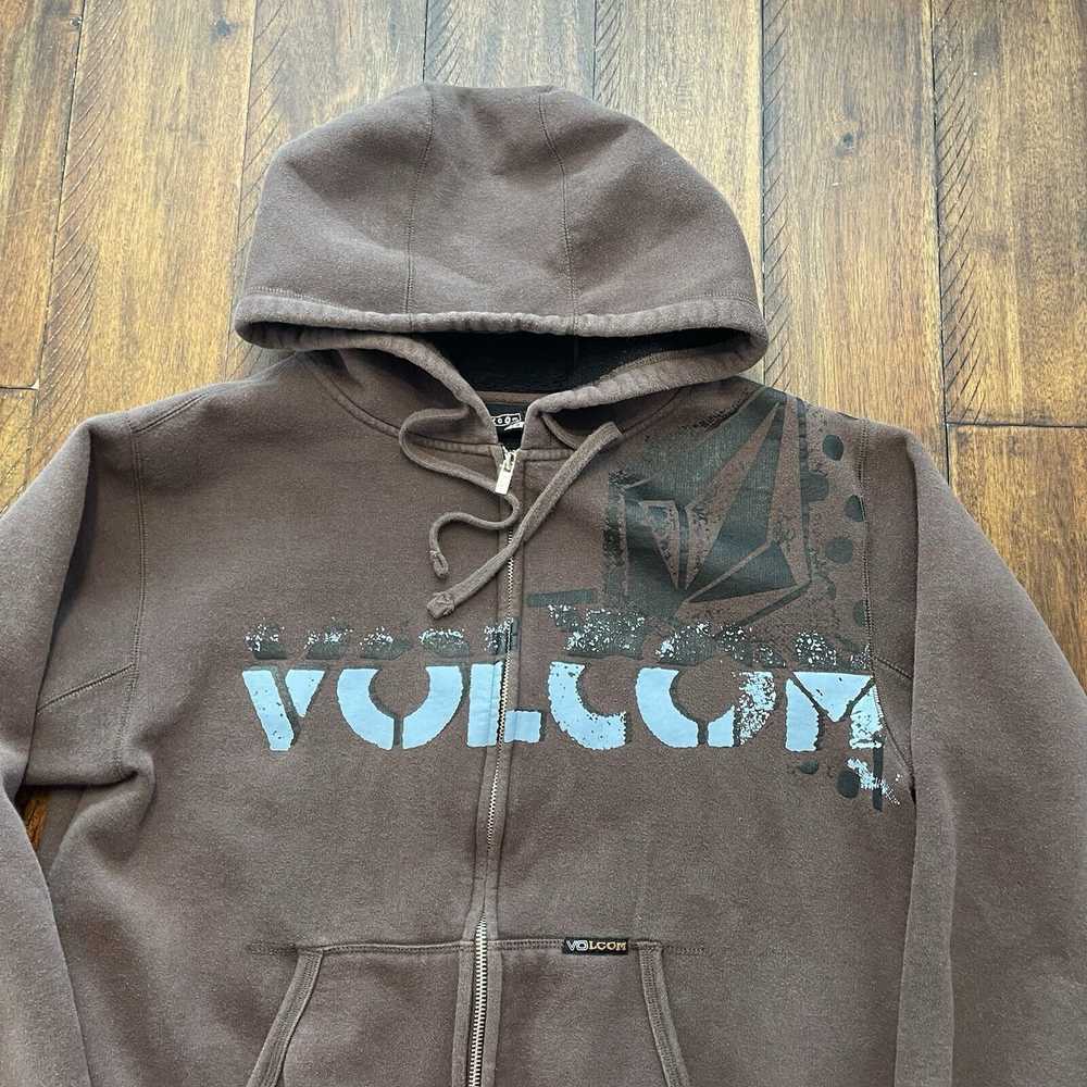 Volcom VOLCOM Y2K Brown Full Zip Hoodie Jacket Me… - image 4