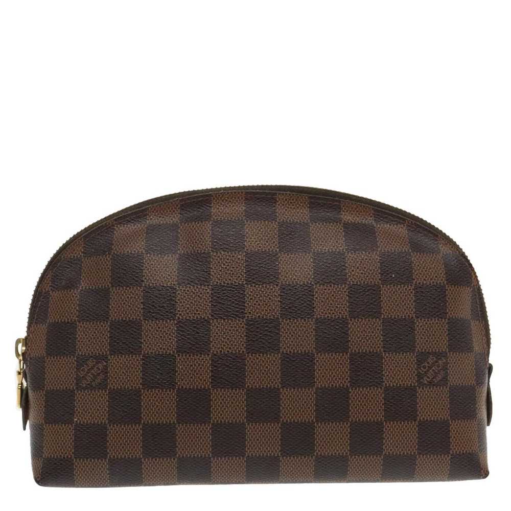 Louis Vuitton Cosmetic Pouch Brown Canvas Clutch … - image 1