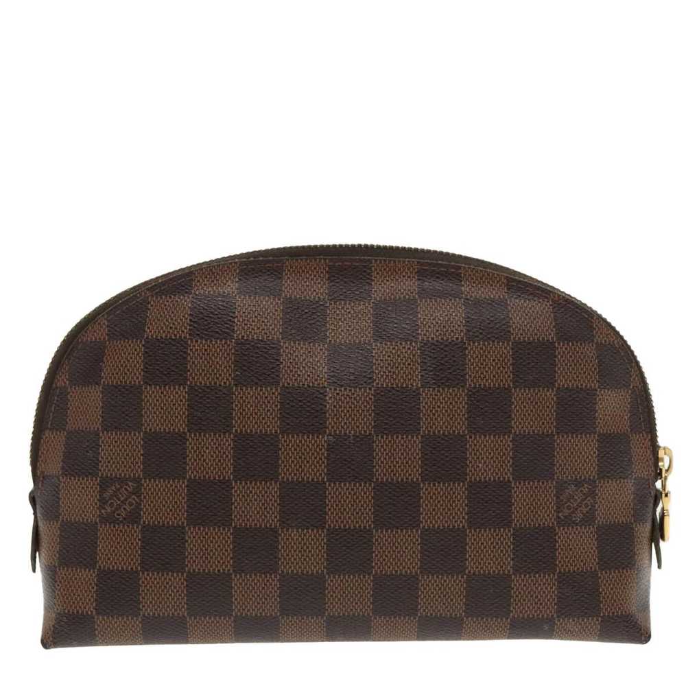 Louis Vuitton Cosmetic Pouch Brown Canvas Clutch … - image 2