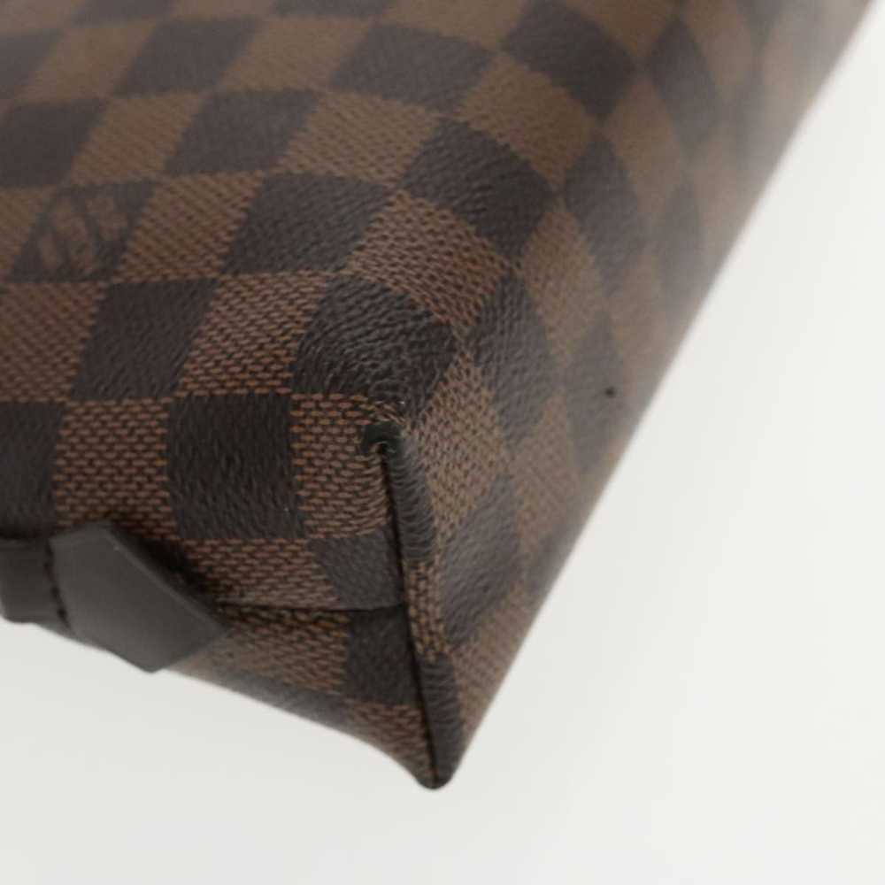 Louis Vuitton Cosmetic Pouch Brown Canvas Clutch … - image 5