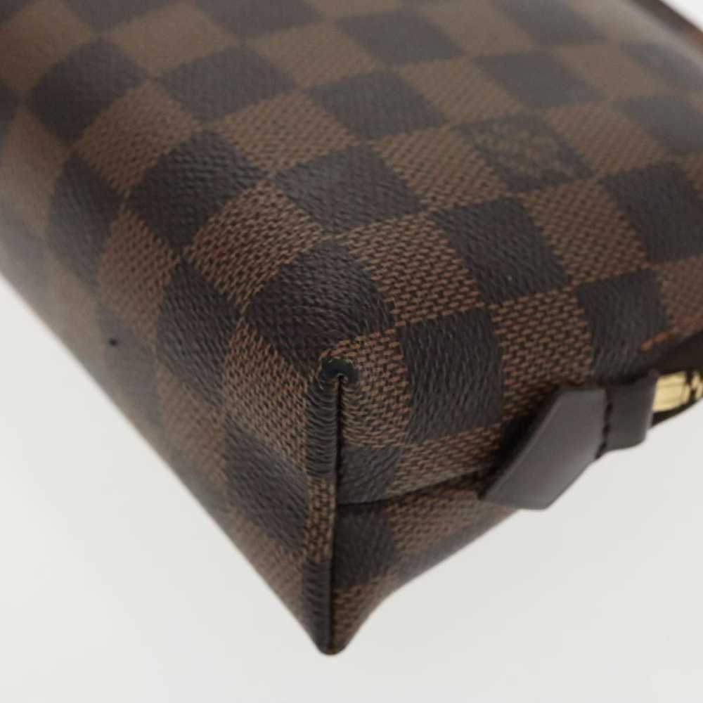 Louis Vuitton Cosmetic Pouch Brown Canvas Clutch … - image 6