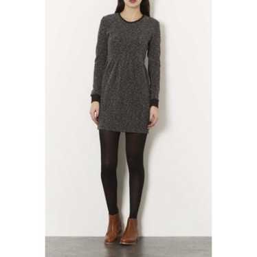 Topshop Boucle mini sweater dress black/white/grey