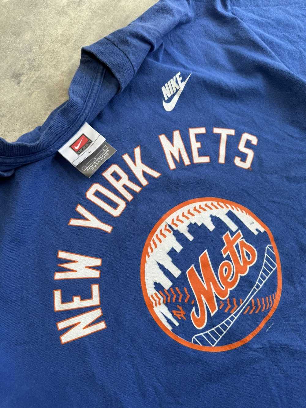 Nike × Streetwear × Vintage Nike New York METS bl… - image 3