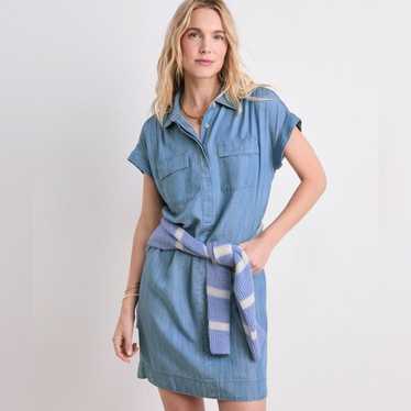 Vineyard Vines Margo Chambray Utility Shirt Dress