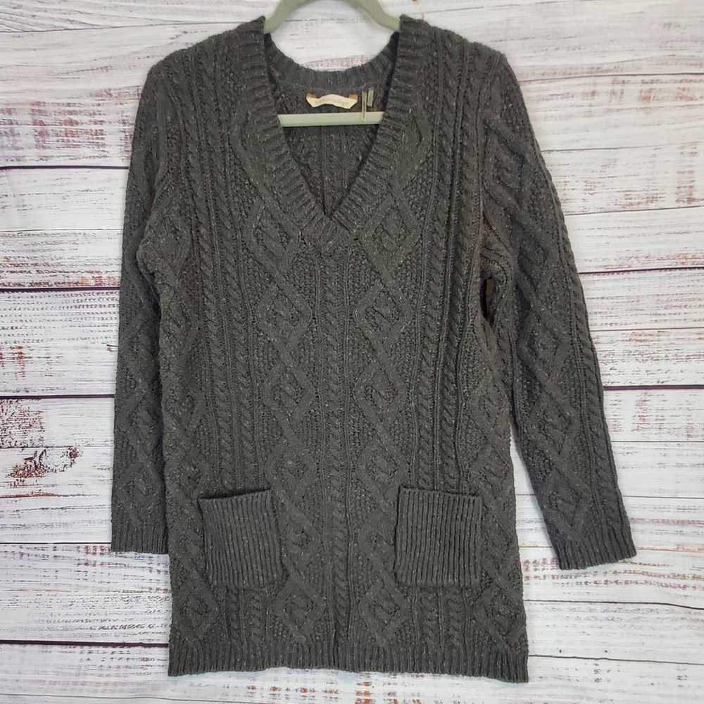 Soft Surroundings Wool Blend  Cable Knit Tunic Ov… - image 1