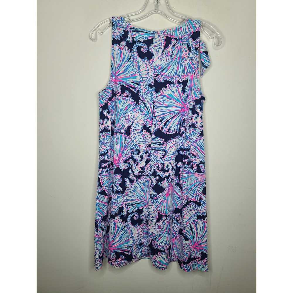 Lilly Pulitzer cotton Luella dress navy seahorse … - image 5