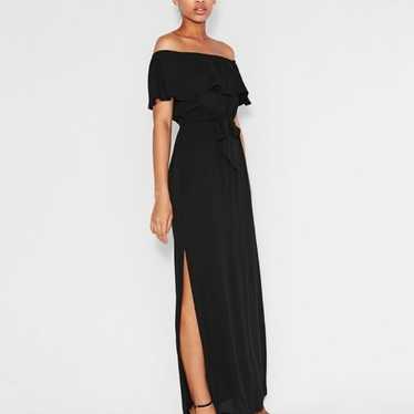 Express Off The Shoulder Tie Waist Maxi Dress SMA… - image 1