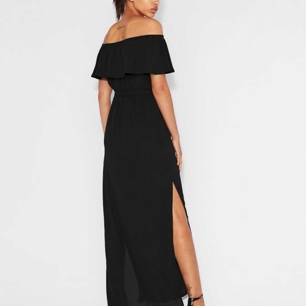 Express Off The Shoulder Tie Waist Maxi Dress SMA… - image 3