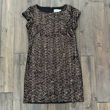 Eliza J Bronze Sequin Cap Sleeve Cocktail Dress 1… - image 1