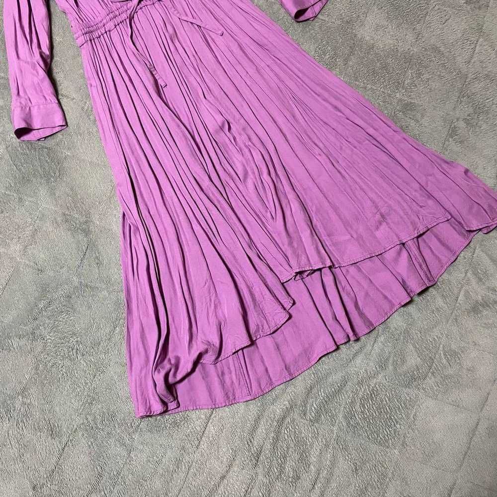 Stola. Str ・ Pleats Ribbon A-Line Long Dress 36 M - image 5