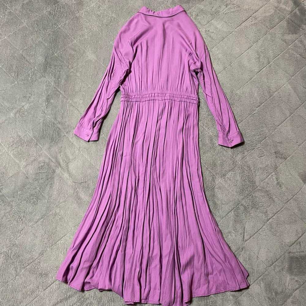 Stola. Str ・ Pleats Ribbon A-Line Long Dress 36 M - image 6