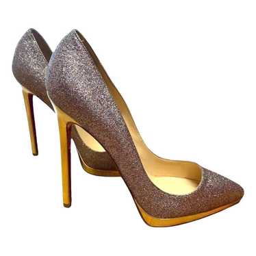 Christian Louboutin Pigalle Plato glitter heels