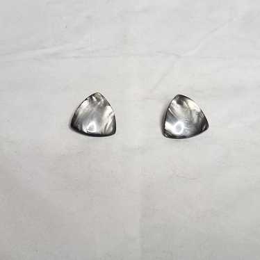 Vintage Collectible Triangle Clip On Earrings - image 1