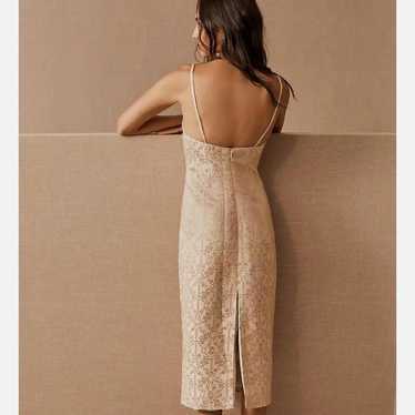 Anthropologie Women's Gold and Cream Dress