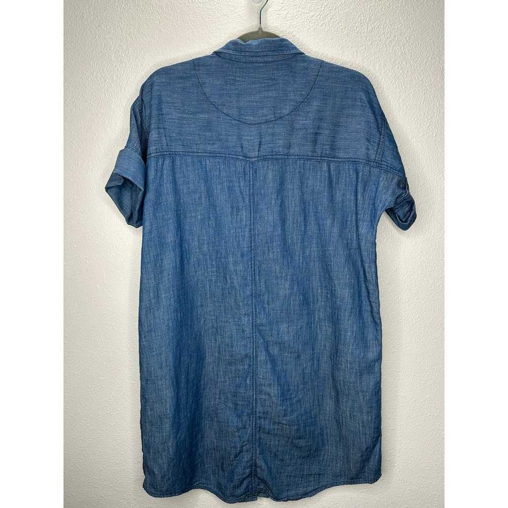 Blank NYC Medium Blue Denim Short Sleeve Pocket J… - image 8