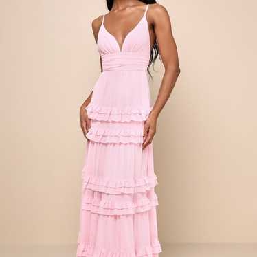 Lulus Lavish Perfection Light Pink Ruffled Tiered
