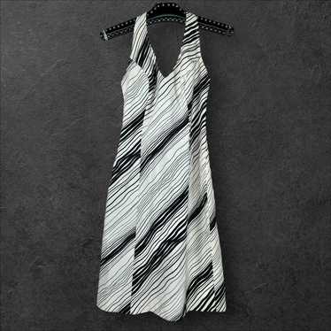 Maria Bianca Nero Stripe Halter Cut Out Dress Sma… - image 1