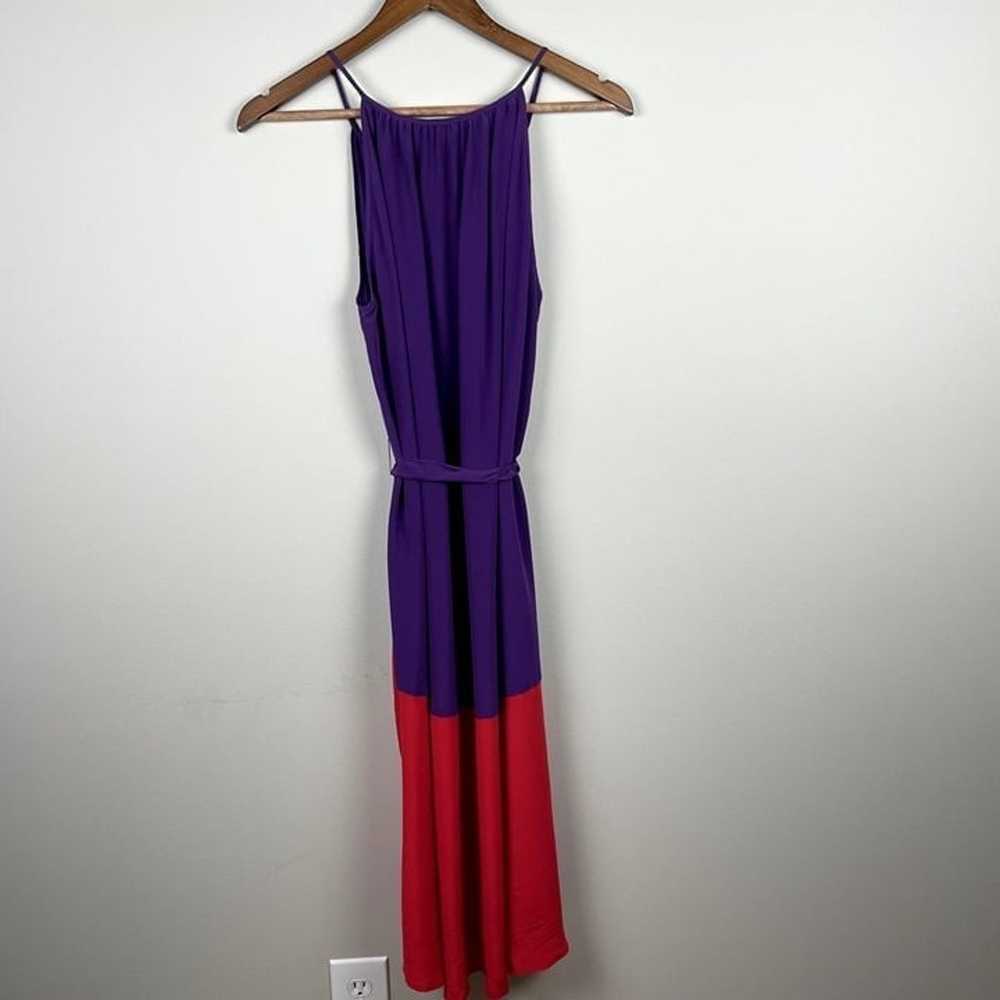 Antonio Melani Midi Dress 6 Purple Red Colorblock… - image 10