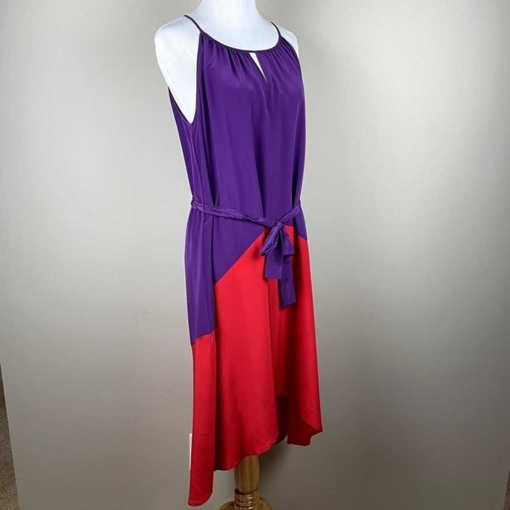 Antonio Melani Midi Dress 6 Purple Red Colorblock… - image 12