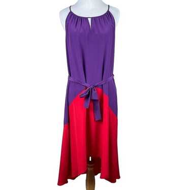 Antonio Melani Midi Dress 6 Purple Red Colorblock… - image 1