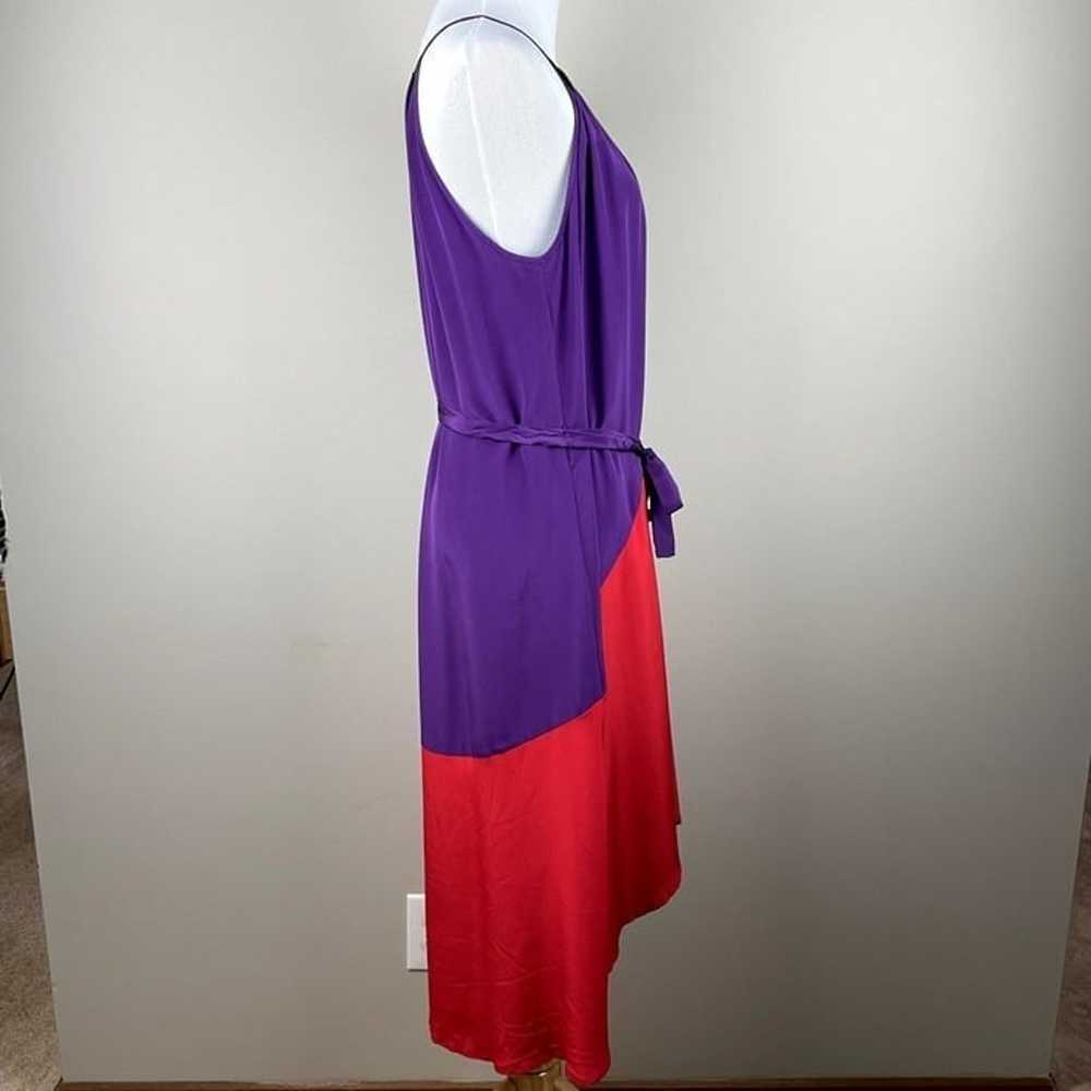 Antonio Melani Midi Dress 6 Purple Red Colorblock… - image 3