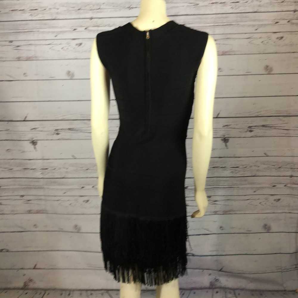 VENUS Bandage Fringe sleeveless black Dress size 4 - image 7