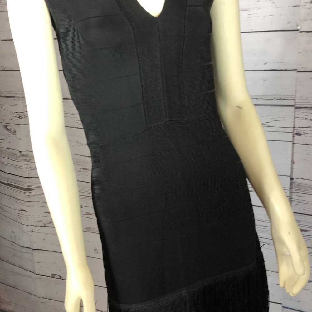 VENUS Bandage Fringe sleeveless black Dress size 4 - image 9