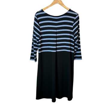 NEW J. Jill Wearever Collection Blue Black Striped