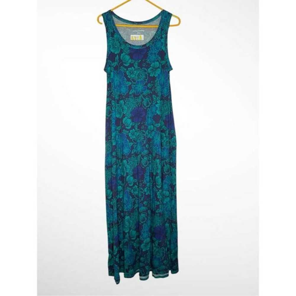 Soft Surroundings Valencia Maxi Dress Size M Blue… - image 3